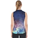 Lagoon Nebula Interstellar Cloud Pastel pink, turquoise and yellow stars Mock Neck Shell Top View2