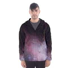 Eagle Nebula Wine Pink And Purple Pastel Stars Astronomy Hooded Windbreaker (men) by genx