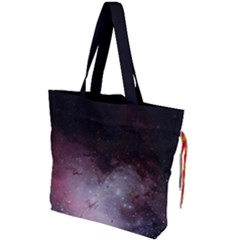 Eagle Nebula Wine Pink And Purple Pastel Stars Astronomy Drawstring Tote Bag by genx