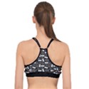 Tape Cassette 80s Retro GenX Pattern black and White Basic Training Sports Bra View2