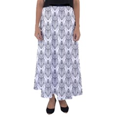 Scarab Pattern Egyptian Mythology Black And White Flared Maxi Skirt by genx