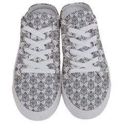 Scarab Pattern Egyptian Mythology Black And White Half Slippers by genx