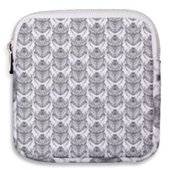 Scarab Pattern Egyptian Mythology Black And White Mini Square Pouch by genx
