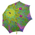 Red Rose With Stunning Golden Yellow Garden Foliage Hook Handle Umbrellas (Medium) View2