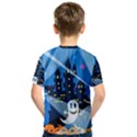 Halloween Ghosts Haunted House Kids  Sport Mesh Tee View2