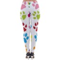 Paw Print Paw Prints Background Lightweight Velour Leggings View2