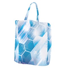 Hexagon Euclidean Vector Gradient Del  Blue Color Science And Technology Giant Grocery Tote by Wegoenart