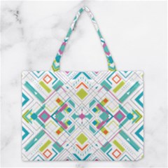 Graphic Design Geometry Shape Pattern Geometric Medium Tote Bag by Wegoenart