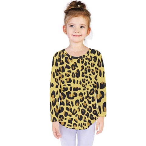 Animal Fur Skin Pattern Form Kids  Long Sleeve Tee by Wegoenart