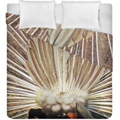 Peacock Wheel Bird Nature Duvet Cover Double Side (king Size) by Wegoenart