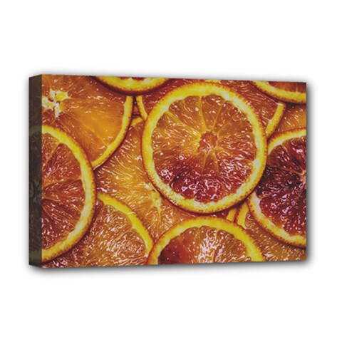 Blood Orange Fruit Citrus Fruits Deluxe Canvas 18  X 12  (stretched) by Wegoenart