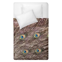 Peacock Feathers Wheel Plumage Duvet Cover Double Side (single Size) by Wegoenart