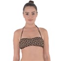Giraffe Animal Print Skin Fur Halter Bandeau Bikini Top View1