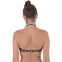 Giraffe Animal Print Skin Fur Halter Bandeau Bikini Top View2