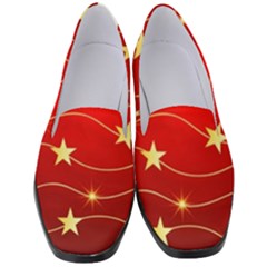 Background Christmas Decoration Women s Classic Loafer Heels by Simbadda