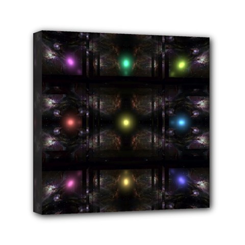Abstract Sphere Box Space Hyper Mini Canvas 6  X 6  (stretched) by Simbadda