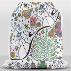 Sledscape Drawstring Bag (large) by chellerayartisans