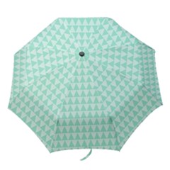 Mint Triangle Shape Pattern Folding Umbrellas by picsaspassion