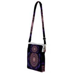 Fractal Neon Blue Energy Fantasy Multi Function Travel Bag by Wegoenart