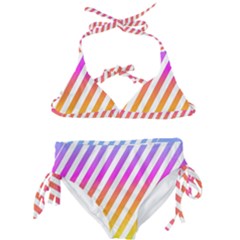 Abstract Lines Mockup Oblique Kids  Classic Bikini Set by Wegoenart
