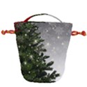 Christmas Fir Tree Mockup Star Drawstring Bucket Bag View1