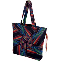 Abstract Art Pattern Drawstring Tote Bag by Wegoenart