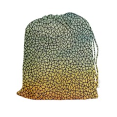 Background Cubism Mosaic Vintage Drawstring Pouch (xxl) by Wegoenart