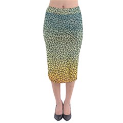 Background Cubism Mosaic Vintage Midi Pencil Skirt by Wegoenart