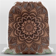 Abstract Art Texture Mandala Drawstring Bag (large) by Wegoenart