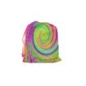 Groovy Abstract Purple And Yellow Liquid Swirl Drawstring Pouch (Small) View2