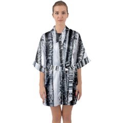 Mother Nature s Birch  Quarter Sleeve Kimono Robe by WensdaiAmbrose