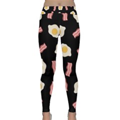 Bacon And Egg Pop Art Pattern Classic Yoga Leggings by Valentinaart