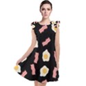 Bacon and Egg Pop Art Pattern Tie Up Tunic Dress View1