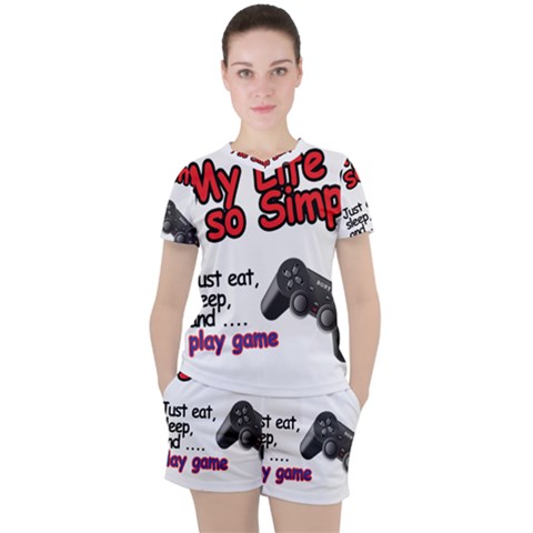 My Life Is Simple Women s Tee And Shorts Set by Ergi2000
