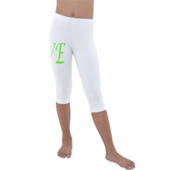 I Lovetennis Kids  Lightweight Velour Capri Leggings  by Greencreations