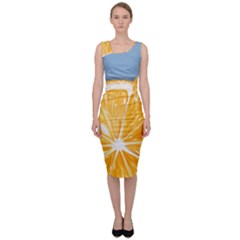Pop Art Orange  Sleeveless Pencil Dress by Valentinaart