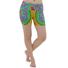 Fractal Art Design Fantasy Light Lightweight Velour Yoga Shorts by Pakrebo