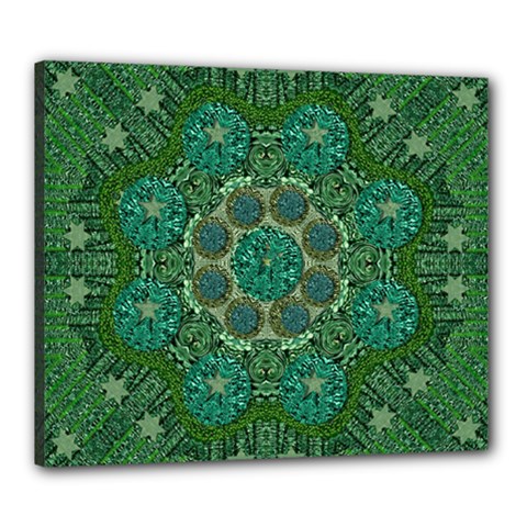 Stars Shining Over The Brightest Star In Lucky Starshine Canvas 24  X 20  (stretched) by pepitasart