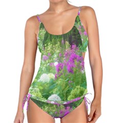 Annabella Hydrangeas And Purple Garden Landscape Tankini Set by myrubiogarden