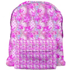 Maple Leaf Plant Seamless Pattern Pink Giant Full Print Backpack by Pakrebo
