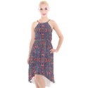 Tile Repeating Colors Textur High-Low Halter Chiffon Dress  View1