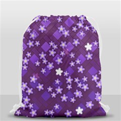 Textile Cross Pattern Square Drawstring Bag (small) by Pakrebo