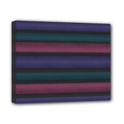 Stripes Pink Purple Teal Grey Canvas 10  X 8  (stretched) by BrightVibesDesign