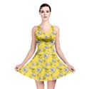 No Step On Snek DO NOT bubble speech Pattern yellow background Meme Reversible Skater Dress View1