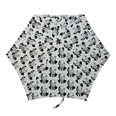 Trump Retro Face Pattern Maga Black And White Us Patriot Mini Folding Umbrellas by snek