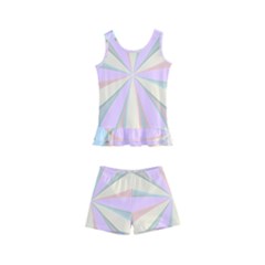 Flower Stained Glass Window Symmetry Kids  Boyleg Swimsuit by Pakrebo