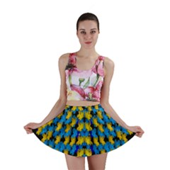 Flowers Coming From Above Ornate Decorative Mini Skirt by pepitasart