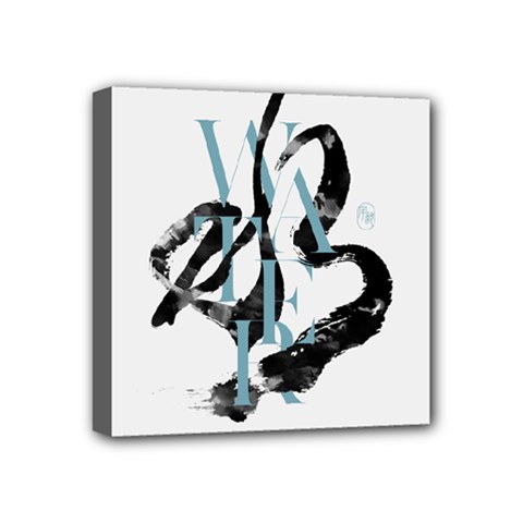 Water Calligraphy  Mini Canvas 4  X 4  (stretched) by EMWdesign