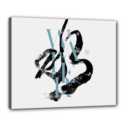 Water Calligraphy  Canvas 20  X 16  (stretched) by EMWdesign
