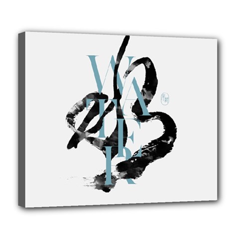 Water Calligraphy Deluxe Canvas 24  X 20  (framed) by EMWdesign
